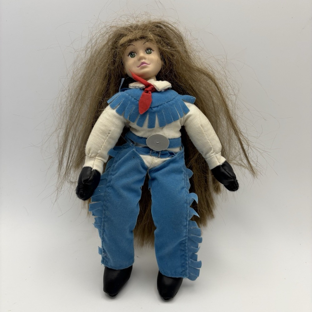 Vintage Applause Cowgirl Plush‎ Rubber Face Small Western Girl BreyerHorse Rider
